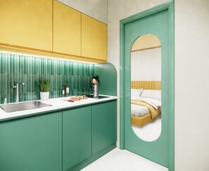 1 habitación, tabla de planchar con plancha, wifi gratis y ropa de cama