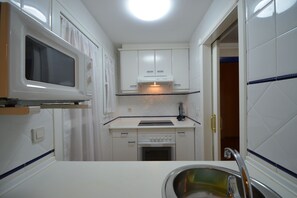 Fridge, microwave, toaster