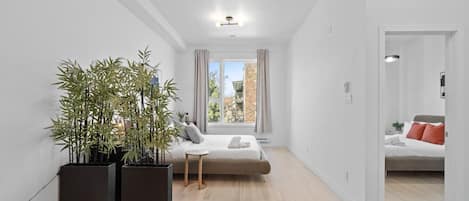 1 dormitorio, tabla de planchar con plancha, cuna de viaje y wifi gratis