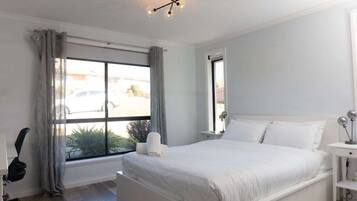 Desk, iron/ironing board, travel cot, free WiFi
