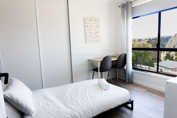 Desk, iron/ironing board, travel crib, free WiFi
