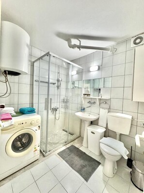 Comfort Apartment, Balcony, Park View | Bathroom - Two Bedroom Apt near Slovenska Beach (Budva)