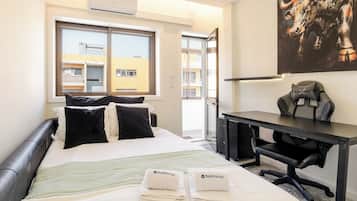 Desk, iron/ironing board, free WiFi, bed sheets