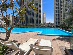 A heated pool