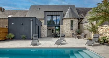 Le Logis de la Pierre Bleue - Maison climatisée avec piscine