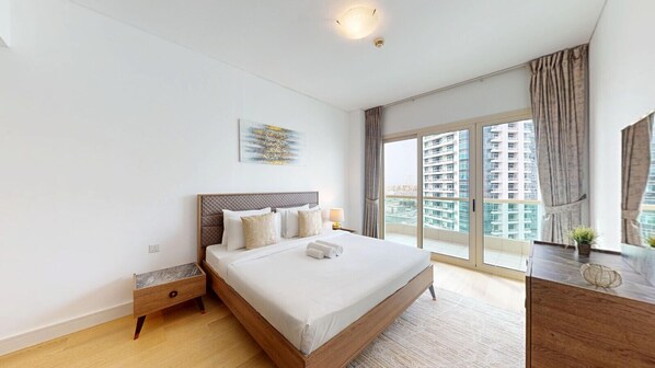 2 bedrooms, iron/ironing board, free WiFi, bed sheets - Bright 2 Bed l Located on 14th Floor l City Views (Dubai Marina)