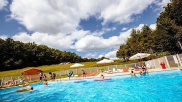 A heated pool