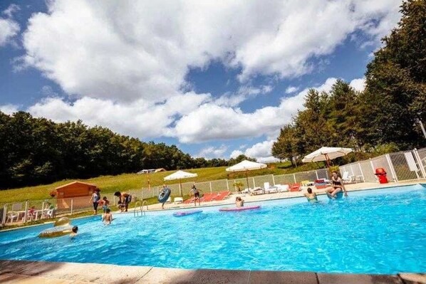 A heated pool