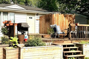 Terrace/patio - Discover the Secret Hot Tub Haven Hideout with King Bed & Luxe Linens at an affordable price. (Moorhead)