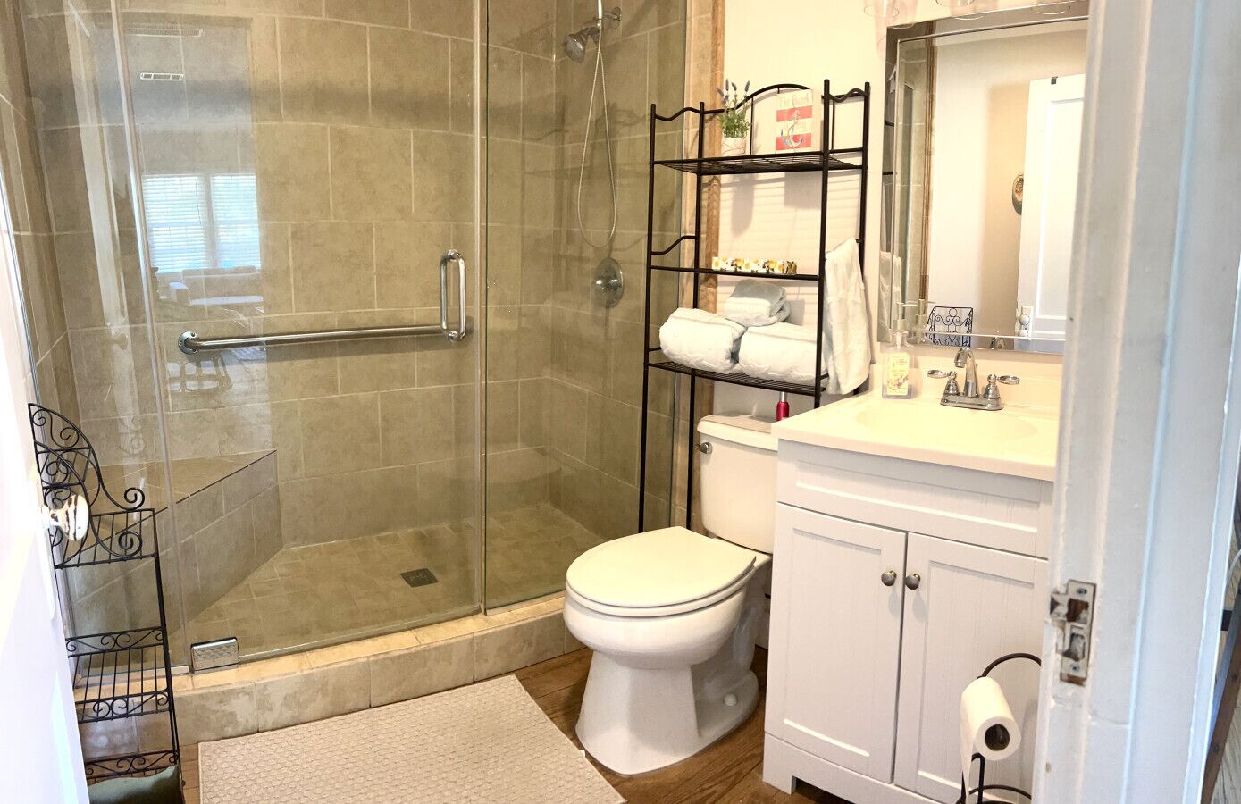 Hair dryer, towels