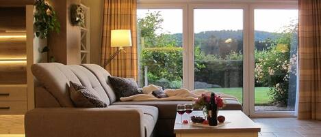 Smart TV, DVD player, books, stereo