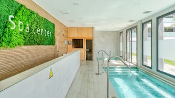 Indoor pool, a heated pool