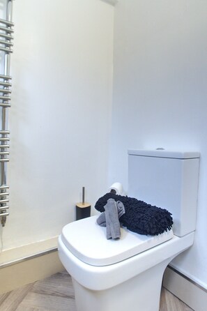Hair dryer, towels