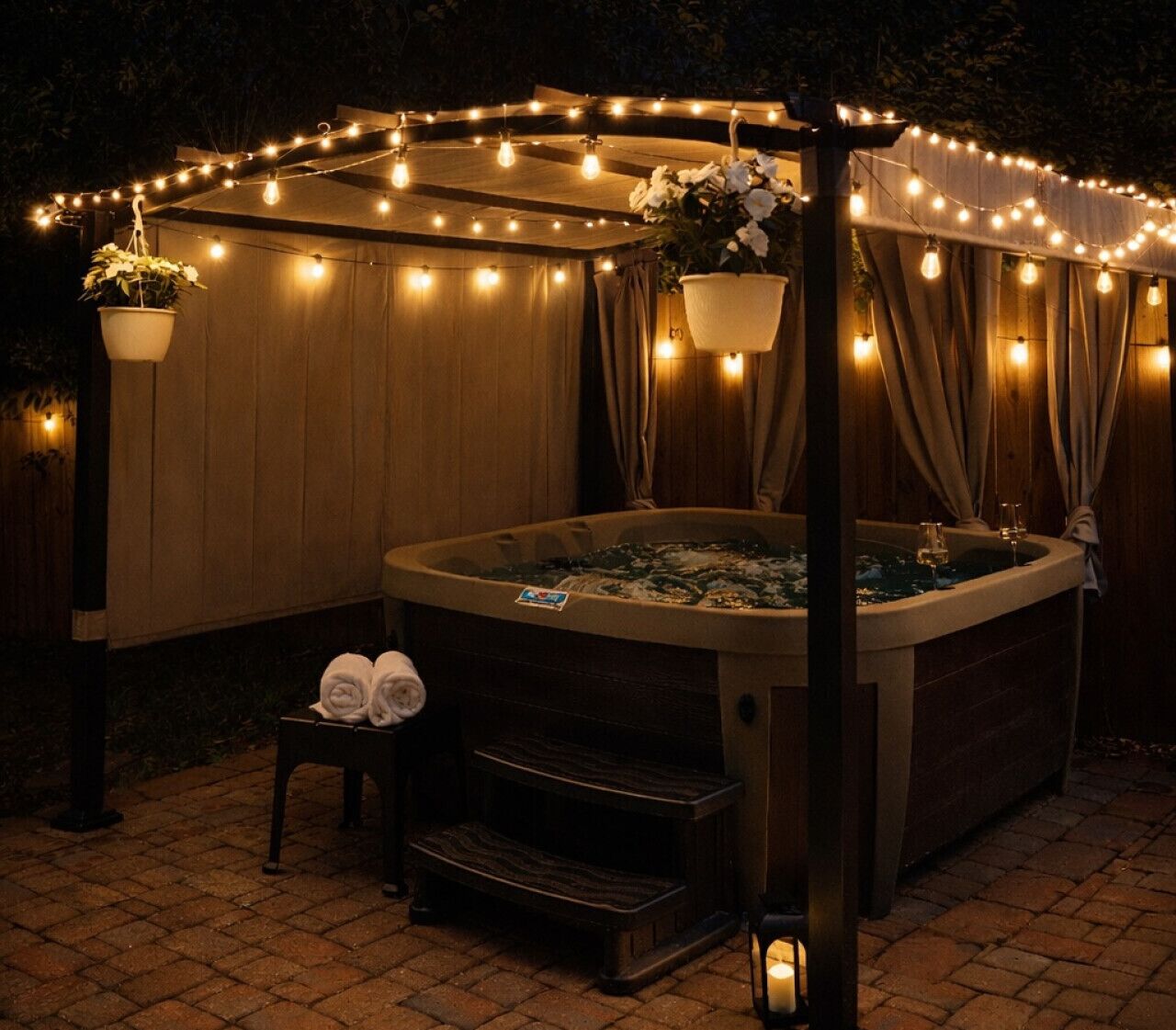 Outdoor spa tub