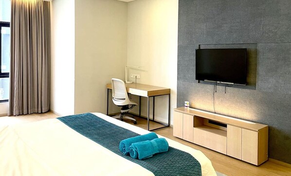 1 Schlafzimmer, Schreibtisch, Bügeleisen/Bügelbrett, WLAN