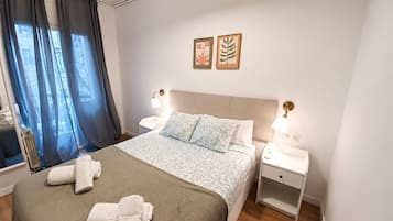 2 dormitorios, tabla de planchar con plancha, wifi y ropa de cama