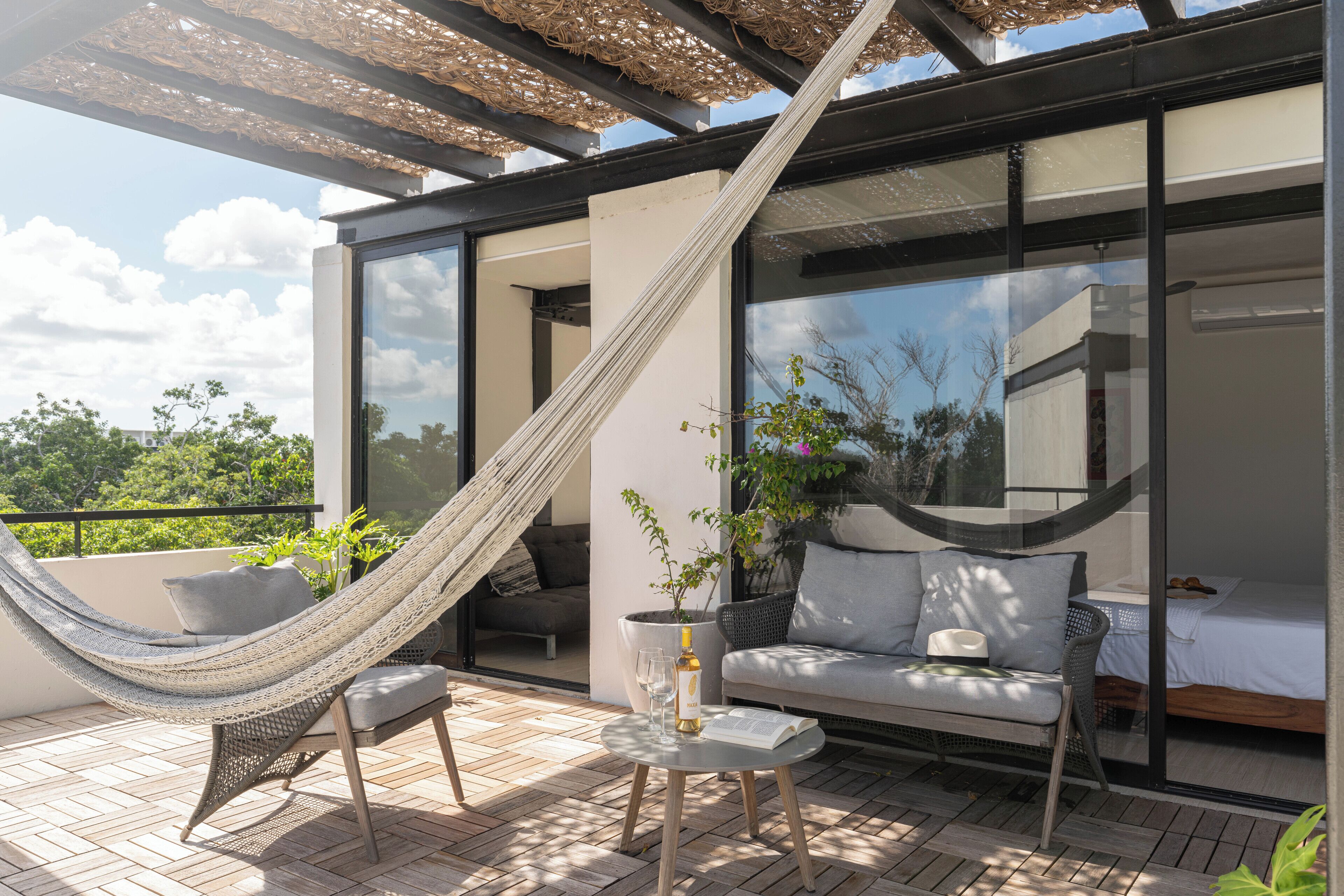 Luksus-penthouselejlighed - 2 soveværelser - udsigt til have | Terrasse/gårdhave