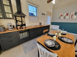 Microwave, oven, stovetop, dishwasher