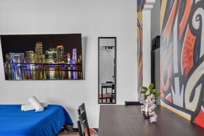 Desk, iron/ironing board, free WiFi, bed sheets