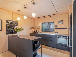 Fridge, microwave, dishwasher, toaster