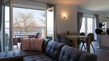 Smart-tv och eldstad