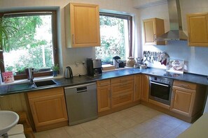 Kühlschrank, Mikrowelle, Herdplatte, Geschirrspüler