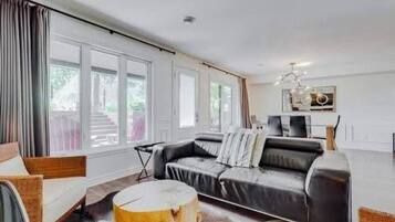 TV connectée, cheminée, chaßne hi-fi