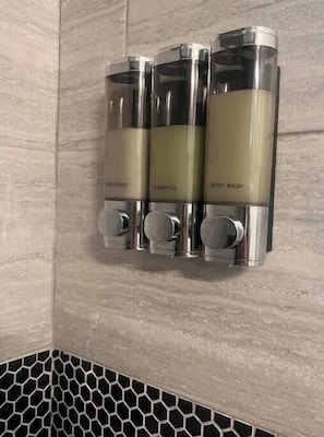 Hair dryer, soap