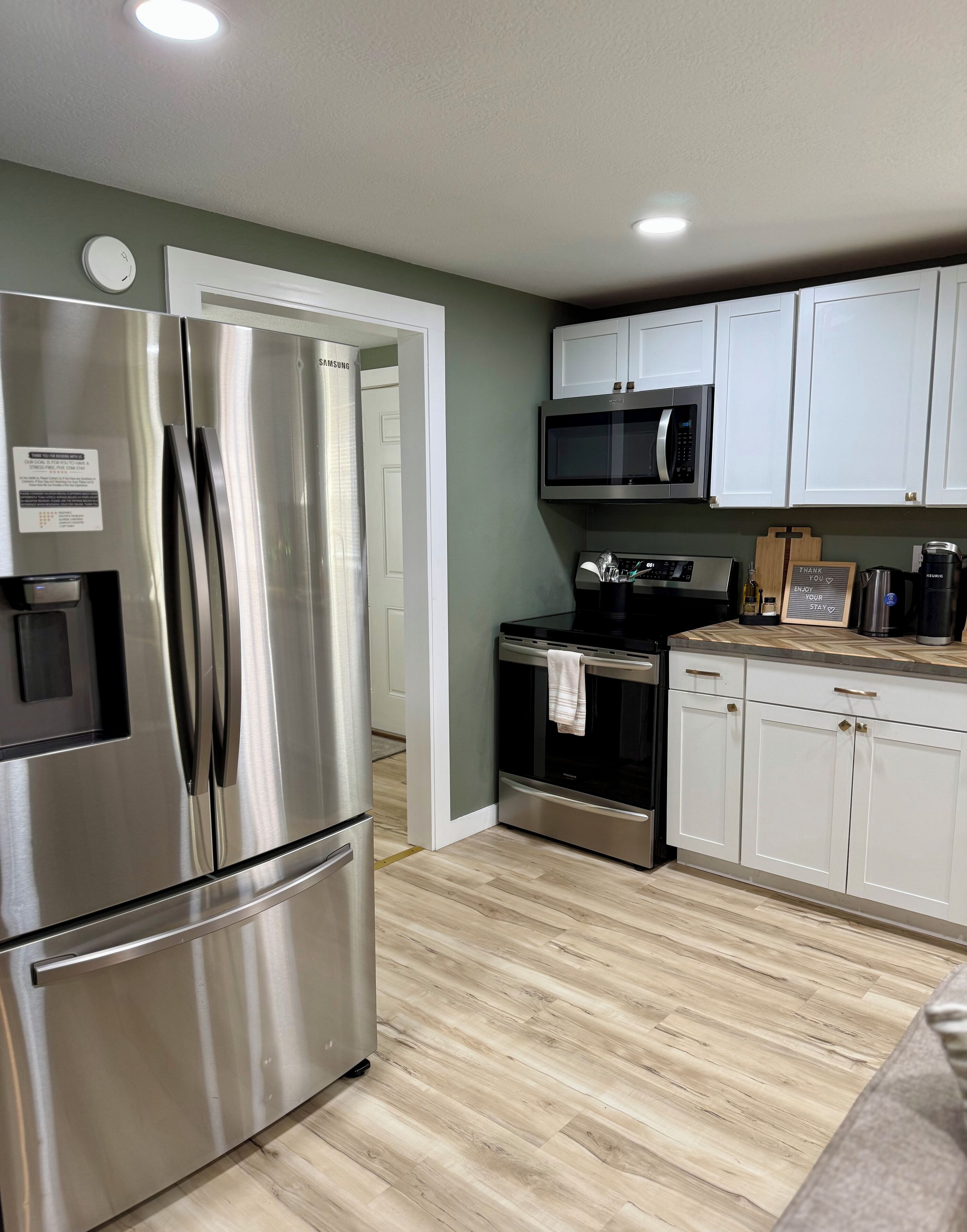 Microwave, oven, stovetop