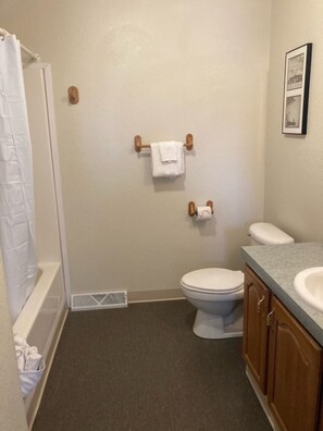 Towels, soap, toilet paper