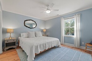 2 bedrooms, iron/ironing board, travel crib, WiFi