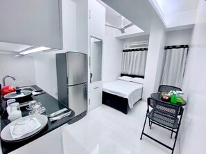 1 chambre, fer et planche Ă repasser, Wi-Fi, literie fournie