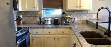 Microwave, oven, stovetop, dishwasher