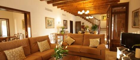 TV, fireplace, DVD player