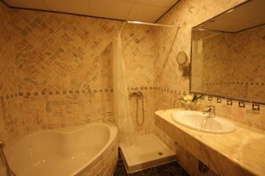 Hair dryer, towels