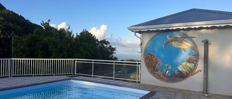 Outdoor pool, a heated pool