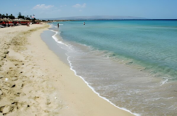 Vlak bij het strand