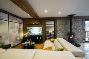 Télévision, cheminée