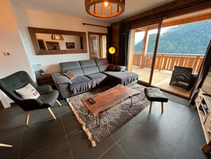 TV, fireplace, video games, DVD player