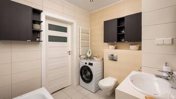 Hair dryer, towels