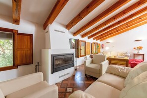 Fireplace, ping pong