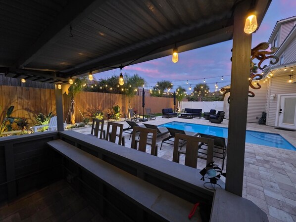 A heated pool