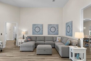 TV, stereo - Pet-friendly | 4BR with Private Pool, Golf Cart + Bikes (Panama City Beach)