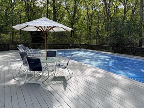 Piscine extérieure, piscine chauffée