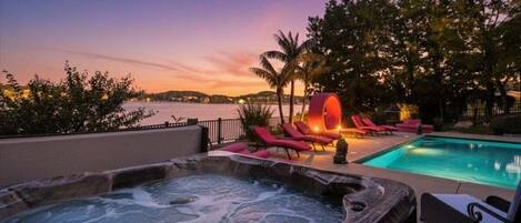 A heated pool