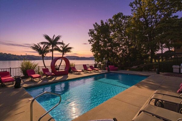 A heated pool