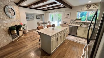 Microwave, stovetop, dishwasher