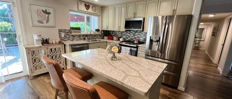 Microwave, stovetop, dishwasher