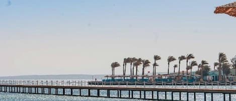Beach nearby, sun-loungers