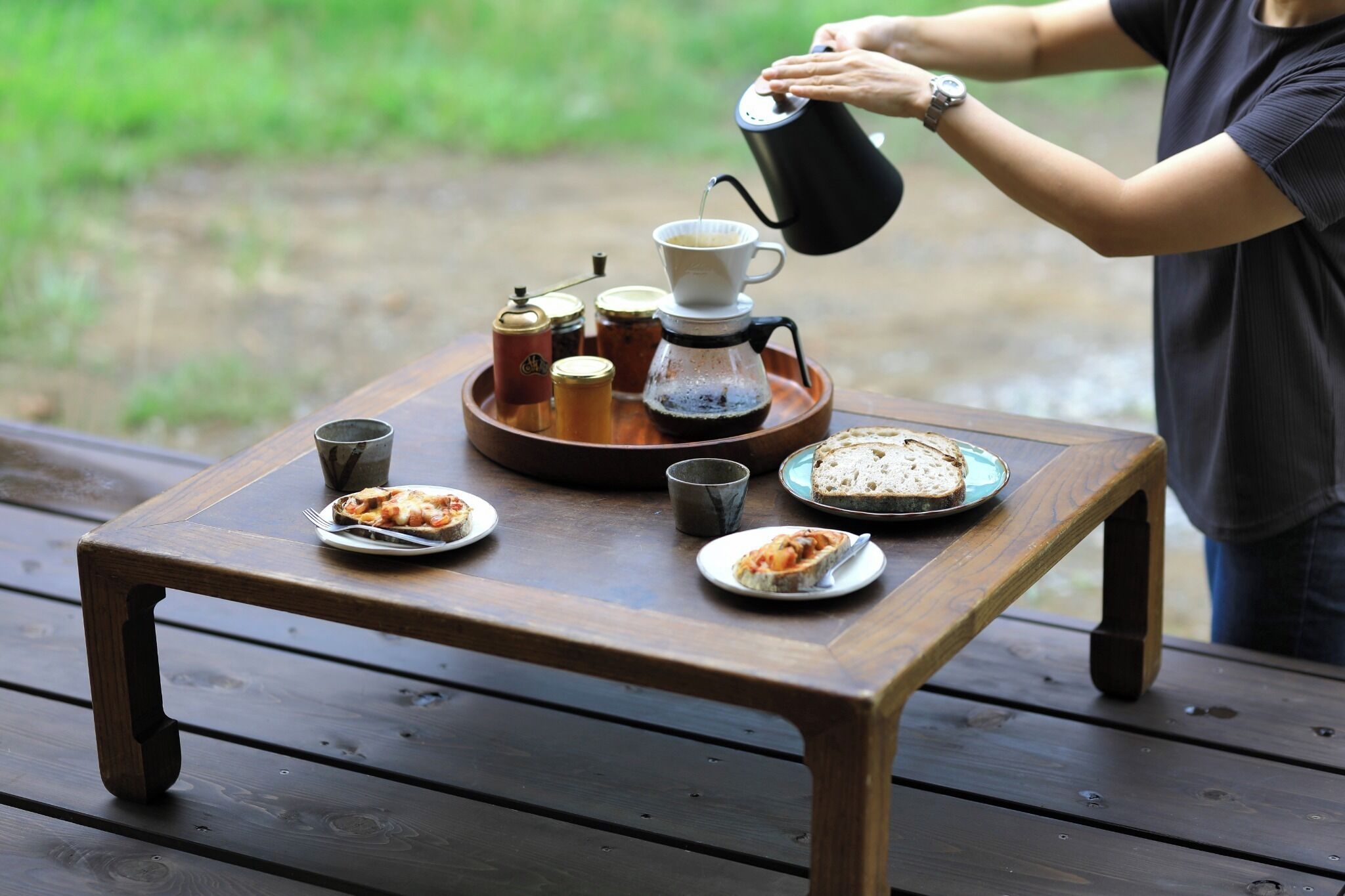 屋外ダイニングエリア